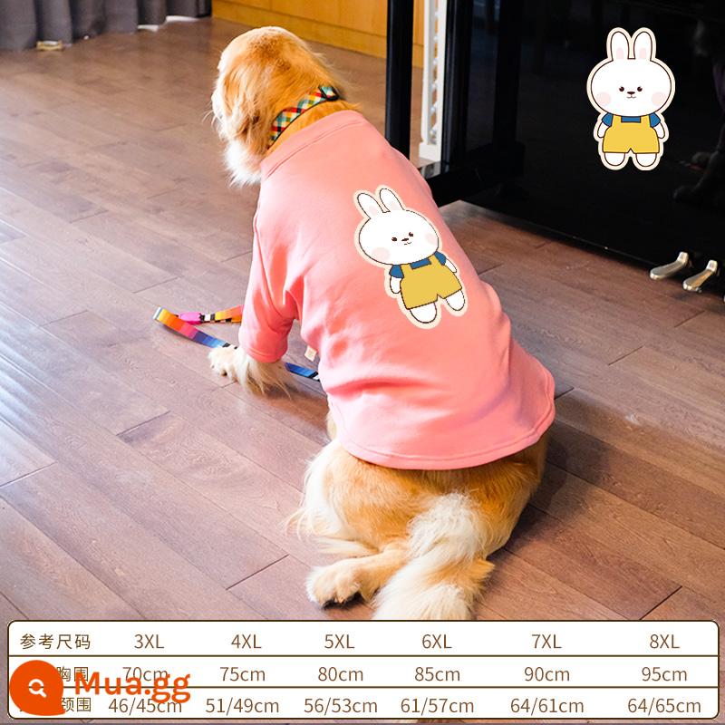 Golden Retriever Quần Áo Mùa Xuân và Mùa Thu Phần Mỏng Labrador Samoyed Trung Bình Cho Chó Lớn Thú Cưng Ấm Áp Cho Chó Lớn Quần Áo Mùa Thu Đông - (Phong cách mỏng mùa xuân và mùa thu) Thỏ túi hồng cho bé