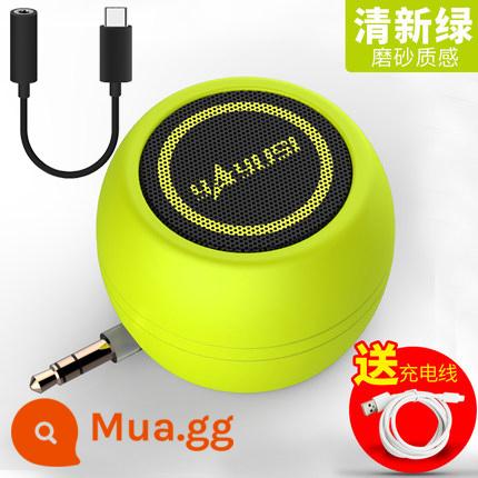 Loa nhỏ trong dòng điện thoại di động phổ thông bộ khuếch đại máy tính Apple typec audio mini loa ngoài loa ngoài máy nghe nhạc di động ipad nhỏ bộ khuếch đại âm thanh màn hình phẳng - Mẫu loa mờ cắm trực tiếp+bộ chuyển đổi type-c-màu xanh lá cây tươi