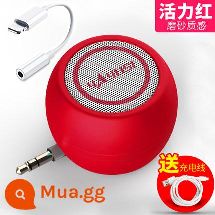 Loa nhỏ trong dòng điện thoại di động phổ thông bộ khuếch đại máy tính Apple typec audio mini loa ngoài loa ngoài máy nghe nhạc di động ipad nhỏ bộ khuếch đại âm thanh màn hình phẳng - Kiểu cắm loa mờ trực tiếp+Bộ chuyển đổi Apple-màu đỏ quan trọng