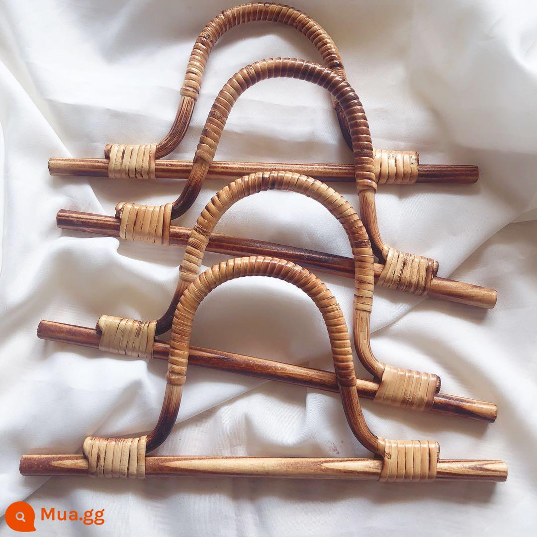 Tay cầm bằng mây tre DIY handmade phụ kiện tay cầm túi hình chữ D tay cầm bằng tre tự nhiên vòng tre túi xách tay bảo vệ môi trường - 10 tay cầm móc treo