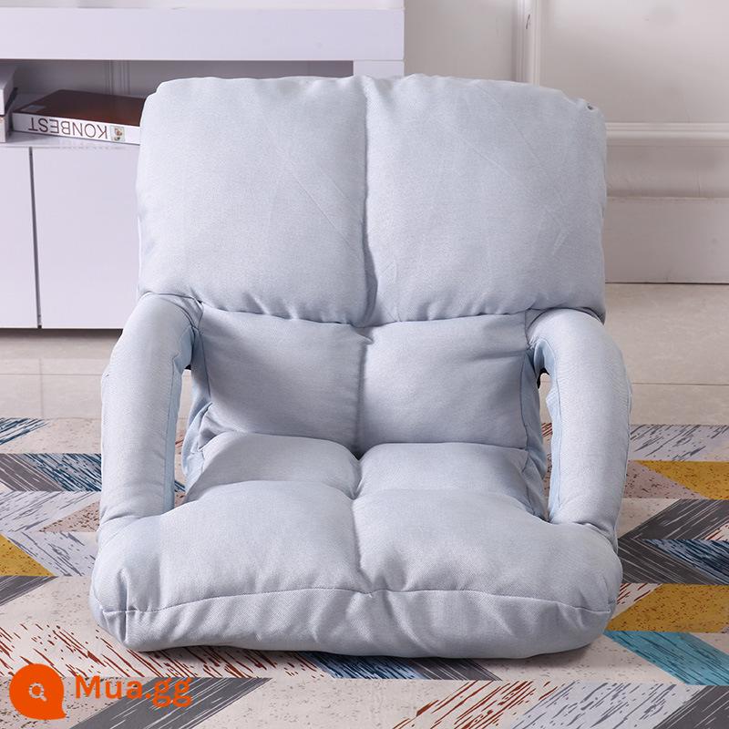 Đệm sàn đệm lười tích hợp cửa sổ bay ghế đệm giường sofa tatami nhật bản có tựa lưng - [Phong cách thoải mái mở rộng] Vải lanh-Xám nhạt