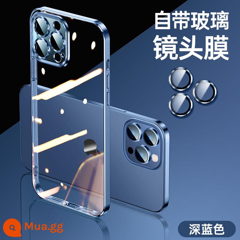 [SF Express] Áp dụng cho ốp điện thoại di động Apple 14ProMax iPhone14Pro mới trong suốt 13 ốp bảo vệ chống rơi 14plus ống kính bao gồm tất cả 12 silicon siêu mỏng cao cấp cảm giác nam và nữ i - [Titanium Blue] Đi kèm với miếng dán ống kính ★Không bị ố vàng★Có lưới chống bụi