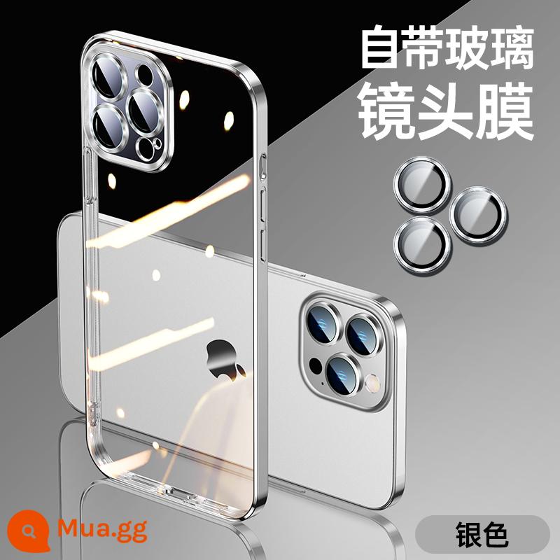 [SF Express] Áp dụng cho ốp điện thoại di động Apple 14ProMax iPhone14Pro mới trong suốt 13 ốp bảo vệ chống rơi 14plus ống kính bao gồm tất cả 12 silicon siêu mỏng cao cấp cảm giác nam và nữ i - [Trắng bạc] Đi kèm với miếng dán ống kính ★Không bị ố vàng★Có lưới chống bụi