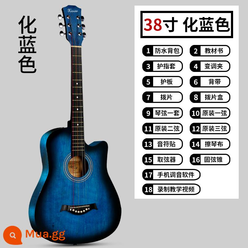 Cameron veneer acoustic đàn guitar dân gian đàn guitar 41 inch mới bắt đầu học sinh nữ nam người mới nhập đàn guitar lưới đàn piano màu đỏ - 38 inch màu xanh+trọn bộ