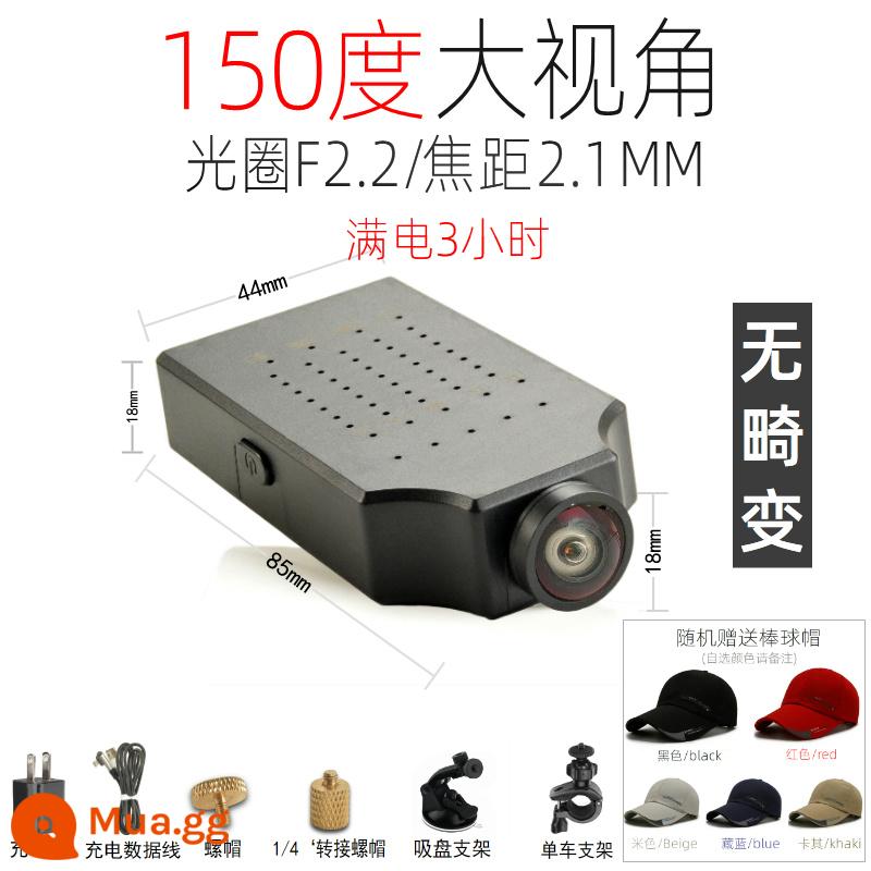 Cưỡi máy ảnh mũ gắn trên đầu 4K, tầm nhìn ban đêm cực rõ, đầu ghi ống kính ánh sáng yếu HD 16 triệu camera - 4K F2.2 150 độ không bị biến dạng/2.1MM (khuyên dùng) mũ miễn phí màu đen mặc định