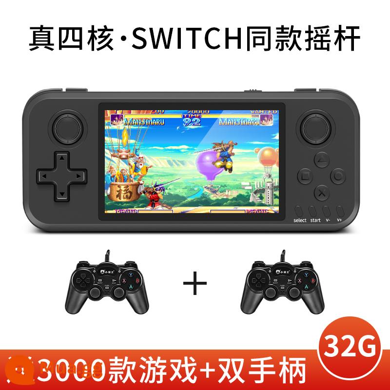 Máy chơi game cầm tay Xiaobawang psp cầm tay mô hình hoài cổ dành cho trẻ em thanh điều khiển từ xa kiểu cũ trận chiến đôi fc arcade gba mini retro pus palm Máy du lịch Tetris mã nguồn mở Q400 - Máy chơi game 4 inch HD lõi tứ phiên bản 32G (bao gồm 3.000 trò chơi) + tay cầm kép