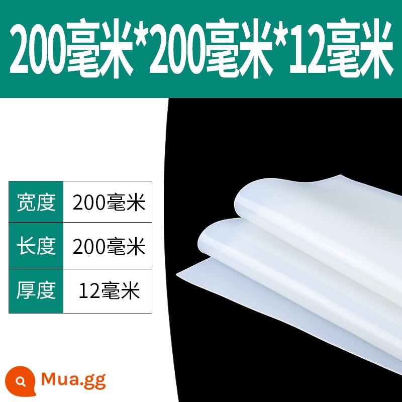 Tấm cao su silicon Miếng đệm silicon Cao su silicon chịu nhiệt độ cao Tấm cao su silicon Tấm cao su silicon Đệm phẳng Miếng đệm dày Chế biến cao su silicon - Chiều rộng 200mm * Chiều dài 200mm * Độ dày 12 mm