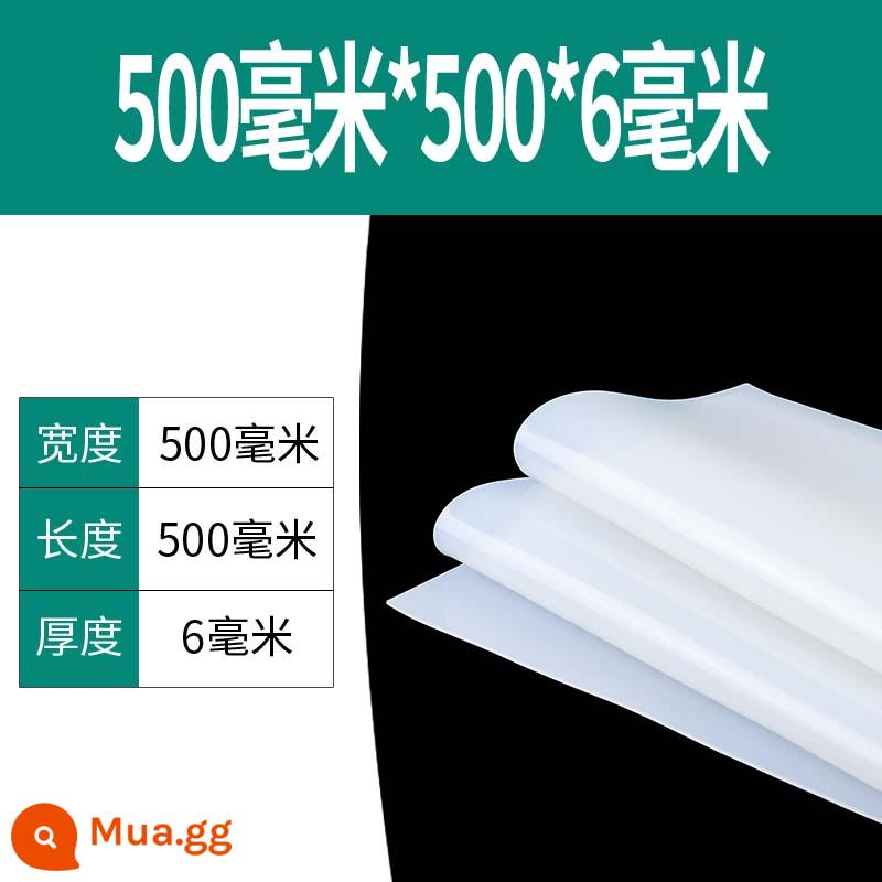 Tấm cao su silicon Miếng đệm silicon Cao su silicon chịu nhiệt độ cao Tấm cao su silicon Tấm cao su silicon Đệm phẳng Miếng đệm dày Chế biến cao su silicon - Chiều rộng 500mm*Chiều dài 500*Độ dày 6mm