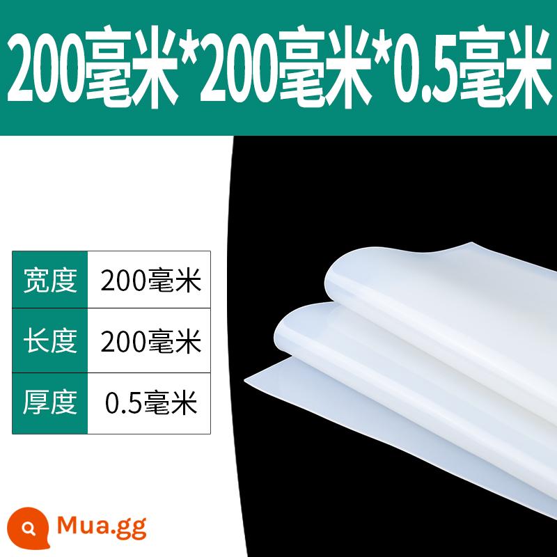 Tấm cao su silicon Miếng đệm silicon Cao su silicon chịu nhiệt độ cao Tấm cao su silicon Tấm cao su silicon Đệm phẳng Miếng đệm dày Chế biến cao su silicon - Chiều rộng 200mm * Chiều dài 200mm * Độ dày 0,5mm