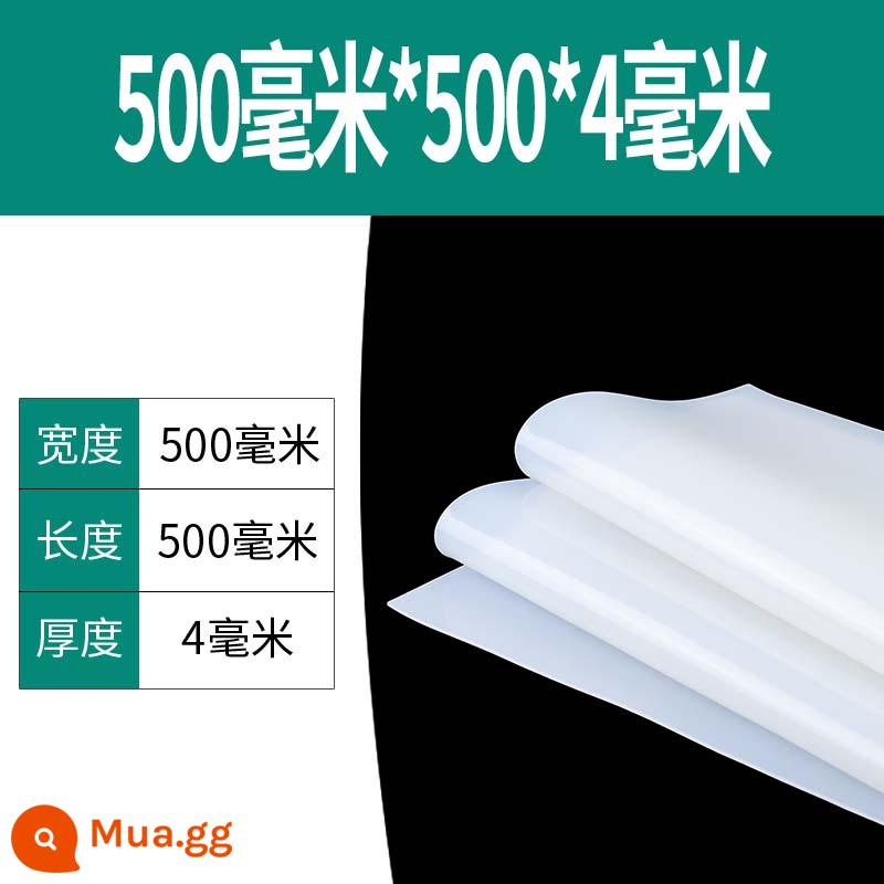 Tấm cao su silicon Miếng đệm silicon Cao su silicon chịu nhiệt độ cao Tấm cao su silicon Tấm cao su silicon Đệm phẳng Miếng đệm dày Chế biến cao su silicon - Chiều rộng 500mm*Chiều dài 500*Độ dày 4mm