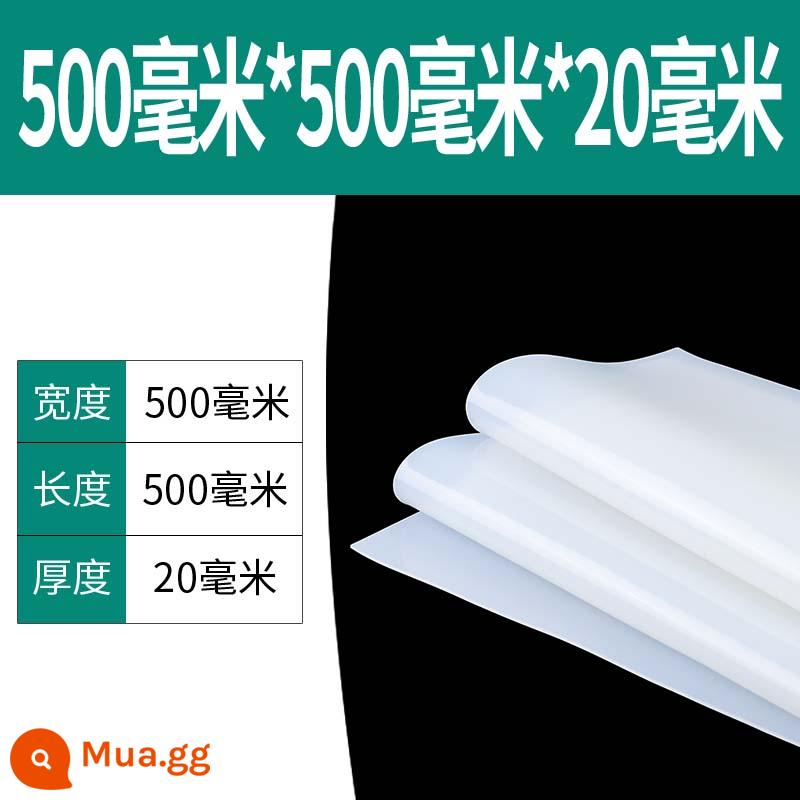 Tấm cao su silicon Miếng đệm silicon Cao su silicon chịu nhiệt độ cao Tấm cao su silicon Tấm cao su silicon Đệm phẳng Miếng đệm dày Chế biến cao su silicon - Chiều rộng 500mm * Chiều dài 500mm * Độ dày 20 mm