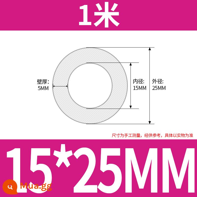 Vòi silicone vòi ống cao su chịu nhiệt độ cao cao su silicone ống nước 2/3/4/5/6/8/10/12/16/19mm - 15*25 (giá 1 mét