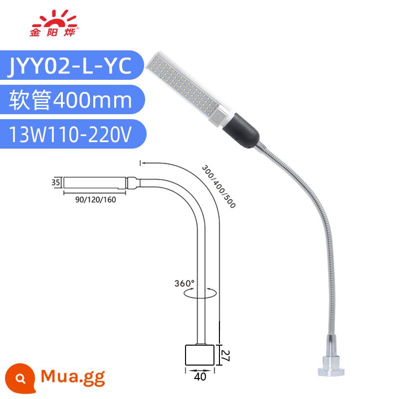 Đèn LED máy đèn đèn làm việc đèn từ tính mạnh ghế sắt đèn ghế cố định nhà máy công nghiệp đèn chiếu sáng đa năng đèn bàn đèn - Trụ ghế nam châm tròn dài 400mm chứa 64 đèn LED 13W