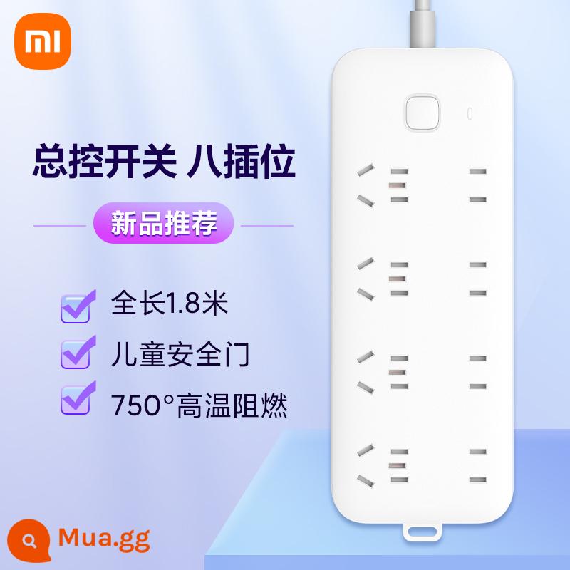 Bảng điều khiển ổ cắm dây nối dài Xiaomi Bảng dây nhiều lỗ Ổ cắm sạc gia đình đa năng có đường 8 lỗ - Phiên bản 8 lỗ 1,8m (toàn bộ chiều dài)