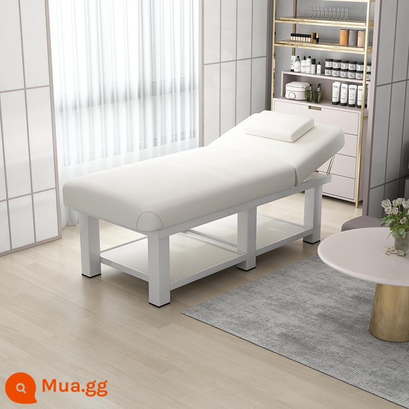 Giường làm đẹp thẩm mỹ viện giường massage đặc biệt giường vật lý trị liệu giường massage gấp nhà moxibustion xăm thêu làm đẹp lông mi giường có lỗ - Da trắng chân vuông 8CM đậm 185 * 70 Bảo hành 5 năm