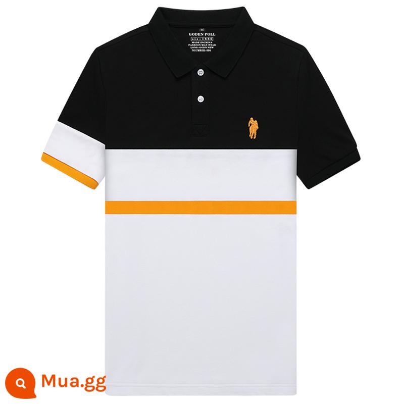 Tên tuổi lớn quốc tế chính hãng Ralph Lauren Polo Polo Áo sơ mi nam ngắn tay cotton dáng rộng ve áo công sở mùa hè cao cấp nửa tay - 2326 sọc vàng