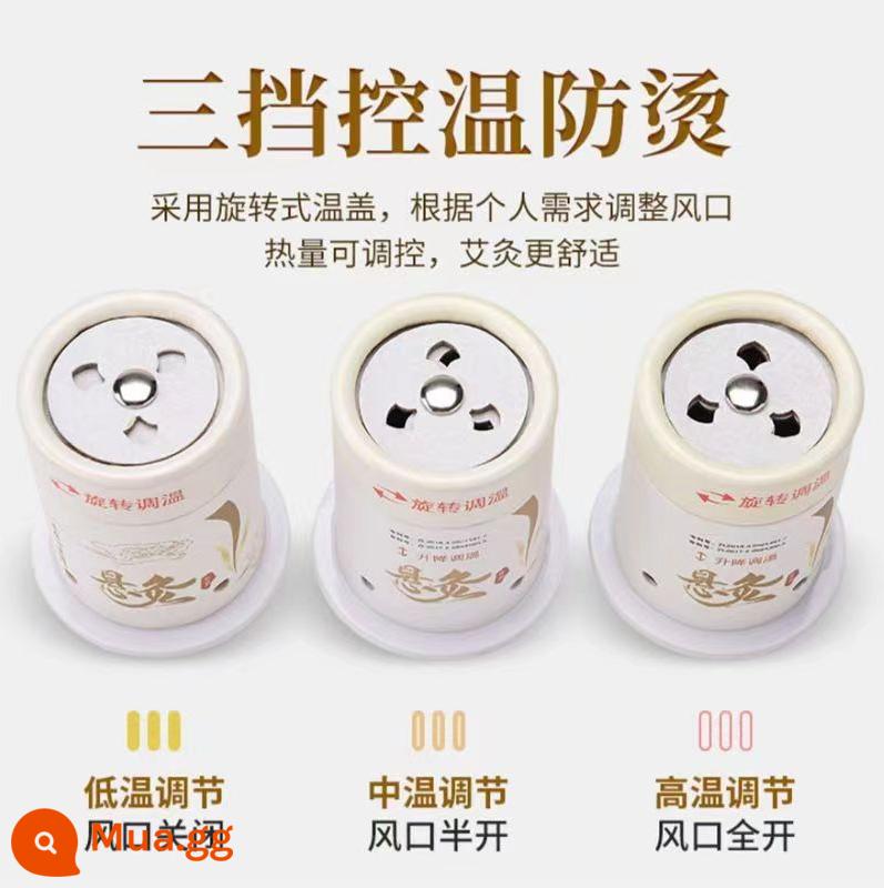 Hộp Moxibustion treo hộp Moxibustion Moxa dính cột Moxibustion ống hộ gia đình di động Moxibustion toàn thân Moxibustion D - 1 lon + 10 que ngải cứu + 10 miếng dán [Chuyển định kỳ]