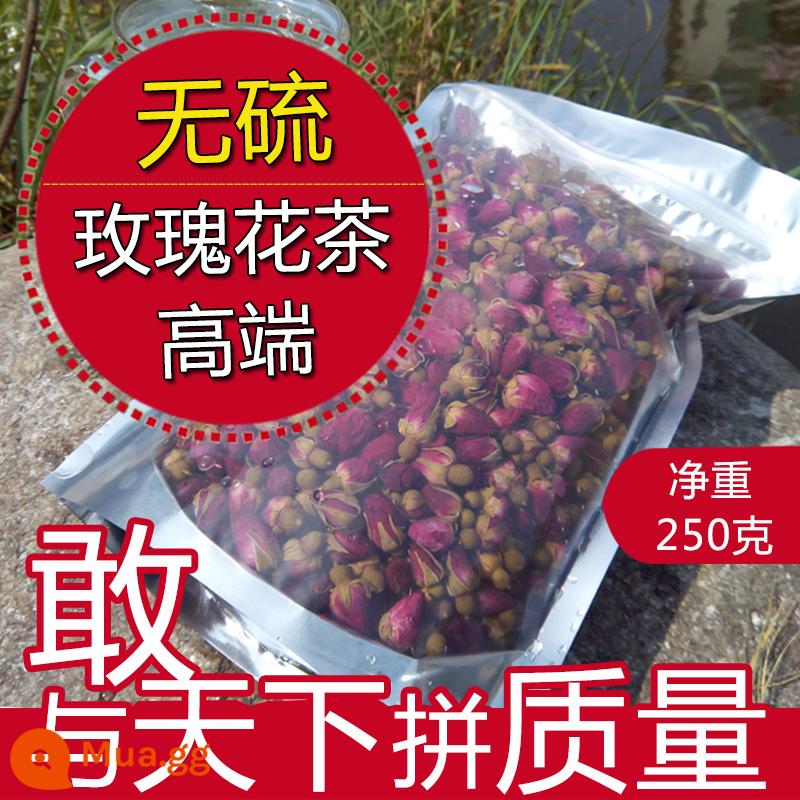 Trà hoa hồng 250g hoa hồng trà hoa khô loại đặc biệt không chứa lưu huỳnh phẳng Yin cánh kép trà nụ hoa hồng khô với số lượng lớn - Lò vi sóng quang điện không chứa lưu huỳnh nụ hoa hồng 250g