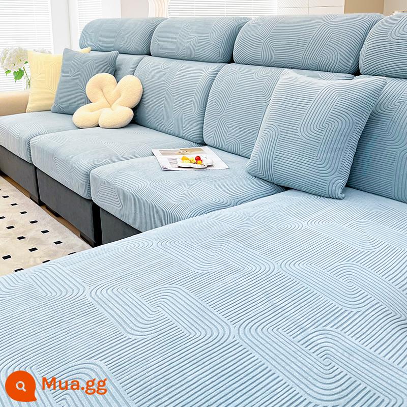 Bắc Âu Ghế Sofa Chống Trơn Trượt Thoáng Khí Ins Ghế Sofa Màu Bốn Mùa Đa Năng Tất Cả Bao Gồm Đa Năng Co Giãn Ghế Sofa - Meina-Tranquility Orchid