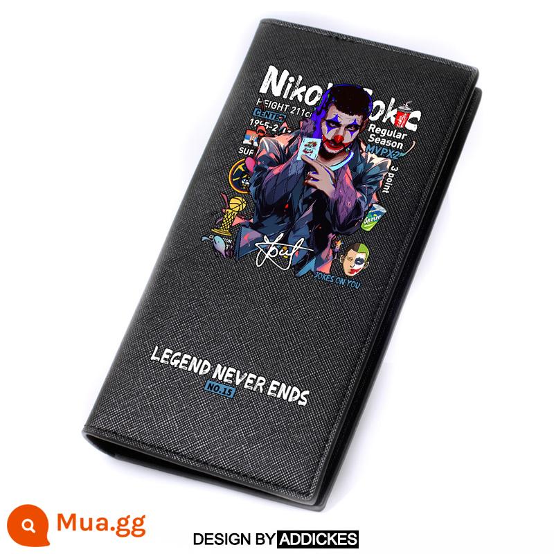 Kobe Bryant James Ví Ngoại Vi Ngắn Ví Thời Trang Hàng Hiệu Phong Cách Âu Mỹ Nam Thanh Niên Học Sinh Học Sinh Trung Học - Phiên bản dài Jokic Joker Poker
