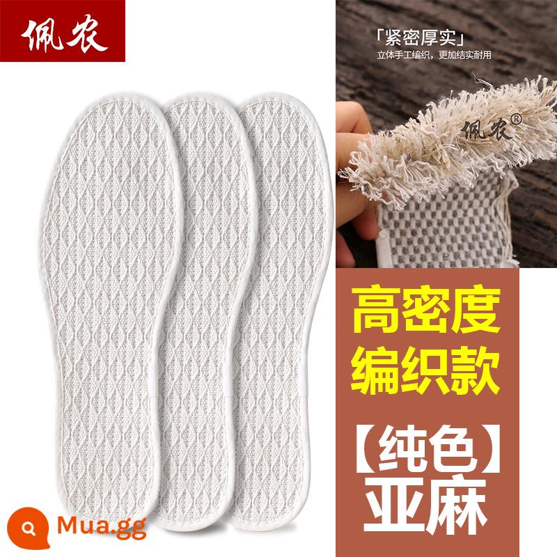 Đế lót giày cotton nguyên chất thoáng khí, thấm mồ hôi và khử mùi, đế mềm cotton thủ công nam nữ, giày thể thao dày dặn thoải mái cho mùa hè - [3 Đôi] [Trơn màu] Xịt khô và khử mùi - Massage Linen