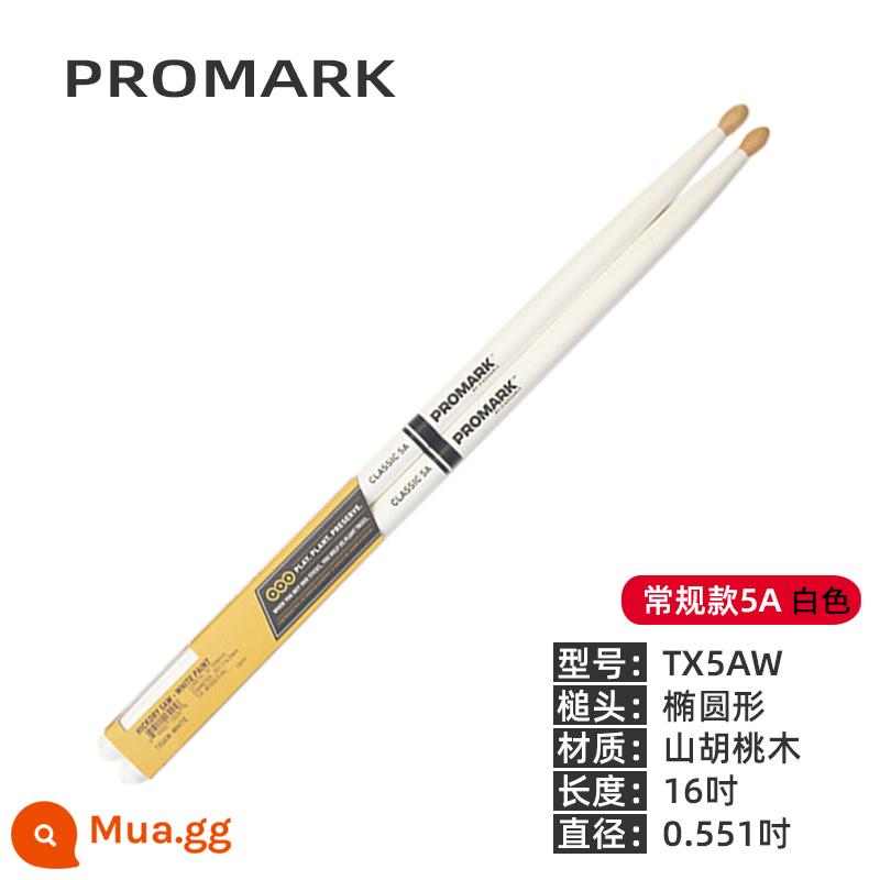 Dùi trống ProMark do Mỹ sản xuất 5a khung quả óc chó trống dùi trống 7a trống jazz trống búa dùi trống 5b gỗ nguyên khối - TX5AW-TRẮNG