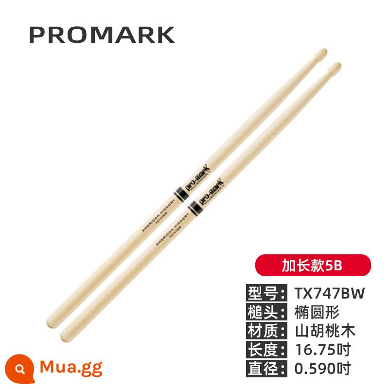 Dùi trống ProMark do Mỹ sản xuất 5a khung quả óc chó trống dùi trống 7a trống jazz trống búa dùi trống 5b gỗ nguyên khối - TX747BW