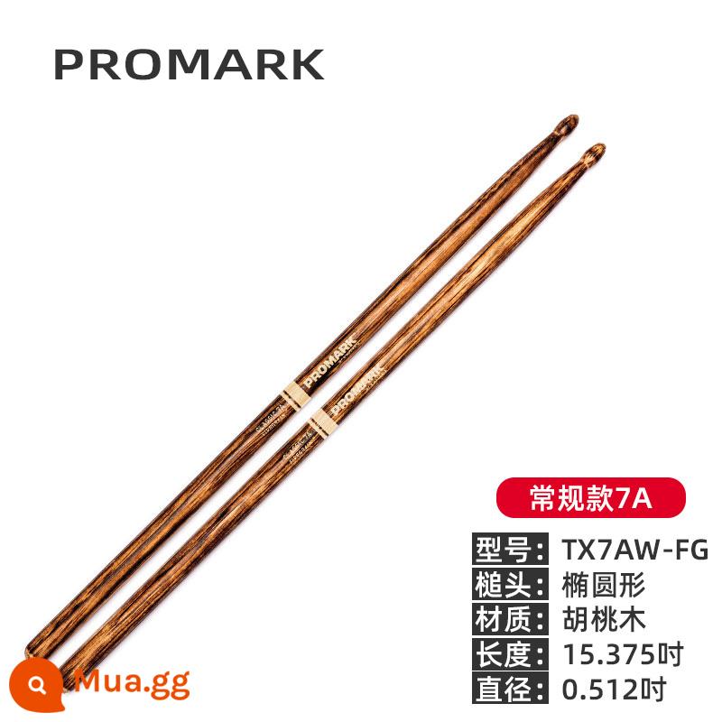 Dùi trống ProMark do Mỹ sản xuất 5a khung quả óc chó trống dùi trống 7a trống jazz trống búa dùi trống 5b gỗ nguyên khối - TX7AW-FG