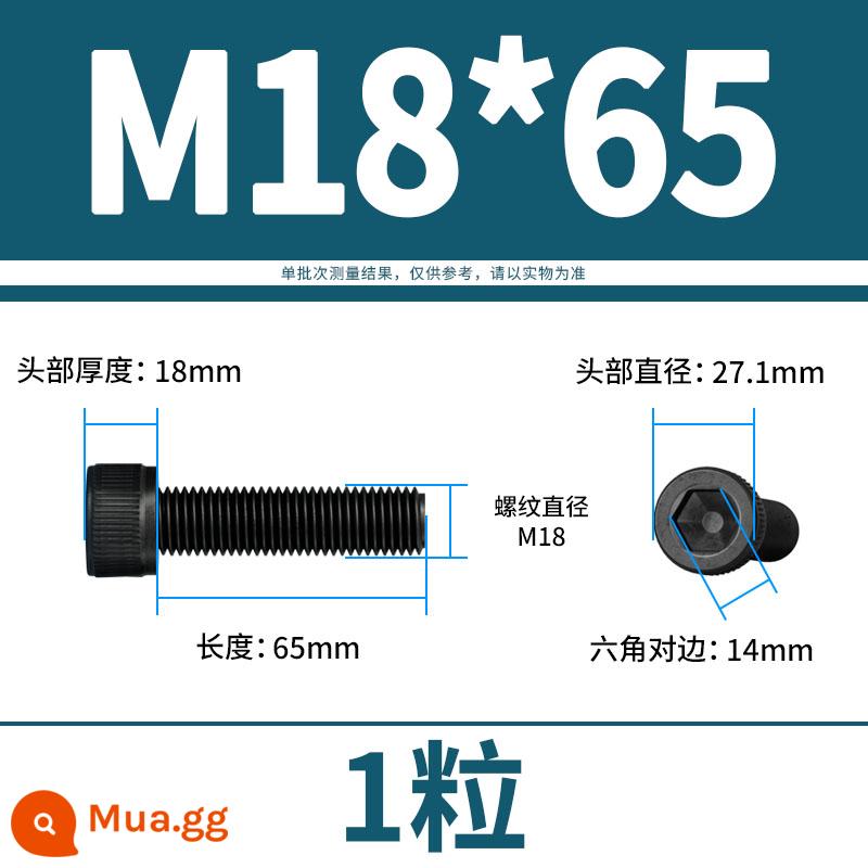 Vít lục giác bên trong bu lông cường độ cao 12.9 đầu cốc hình trụ đầu vít đầy đủ răng M3M4M5M6M8M10M12 - M18*65