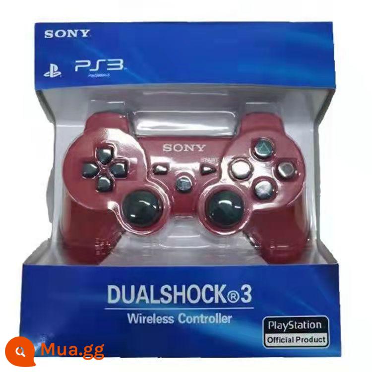 Tay cầm ps3 mới rung kép PC tay cầm máy tính USB wireless tay cầm chơi game 360 máy tính tay cầm PS3 - Đỏ [Cáp truyền dữ liệu + nắp đậy]