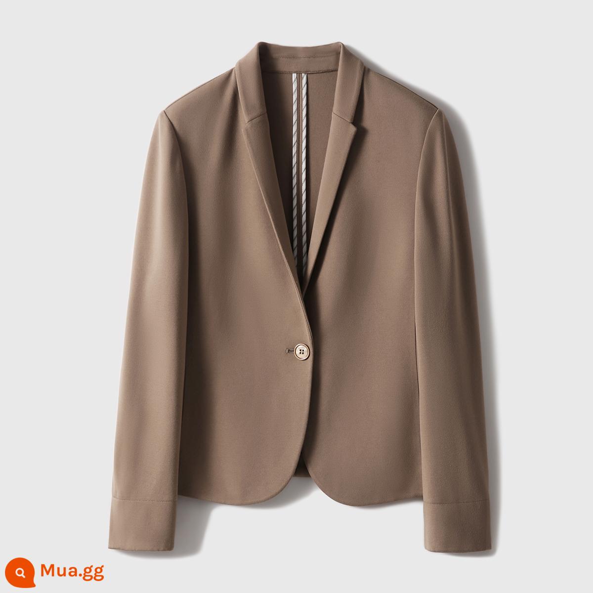 [Mô hình phúc lợi cho người hâm mộ] Phiên bản của Chúa ~ 0 Áo khoác blazer mỏng đi làm co giãn thoải mái - Trà sữa màu nâu.