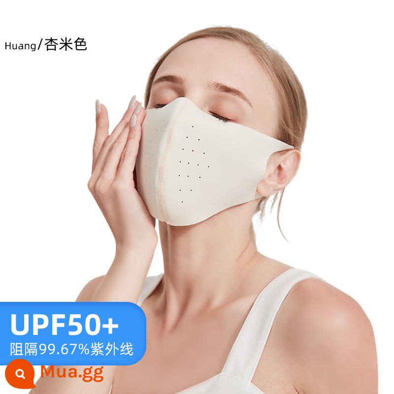 Khẩu trang nam nữ chống nắng UV100 mùa hè chống tia UV phiên bản Hàn Quốc ngôi sao đen có cùng khẩu trang thoáng khí 21324 - Màu be mơ - tỷ lệ che phủ 99,67%