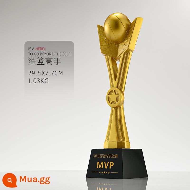 Cúp bóng rổ trò chơi trẻ em tùy chỉnh trò chơi bóng đá mvp sáng tạo giải vô địch ngôi sao năm cánh chữ giải thưởng - Slam Dunk [29,5*7,7CM]