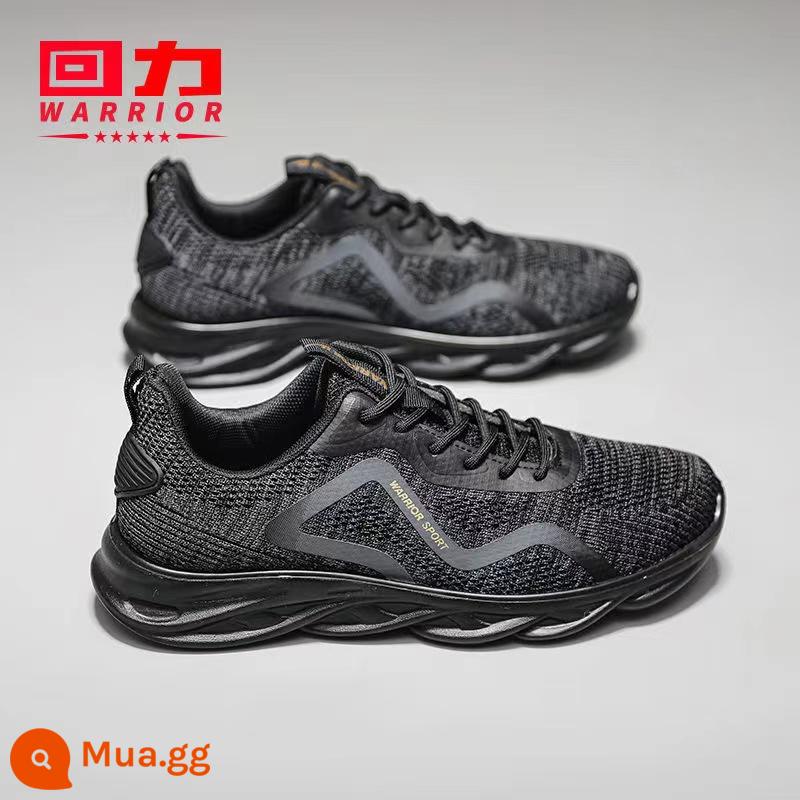 Kéo Lưng Nam Giày Lưới Nam Mùa Hè 2023 Mới Giày Lưới Thoáng Khí Nam Giày Đen Giày Sneakers - 0584 lưới đôi màu đen, chọn theo size giày da