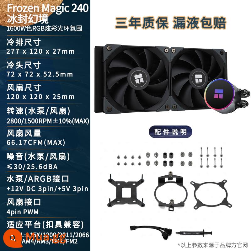 Quạt tản nhiệt CPU tản nhiệt nước tích hợp Limin Frozen Magic 360/240ARGB - Frozen Magic 240 Frozen Fantasy