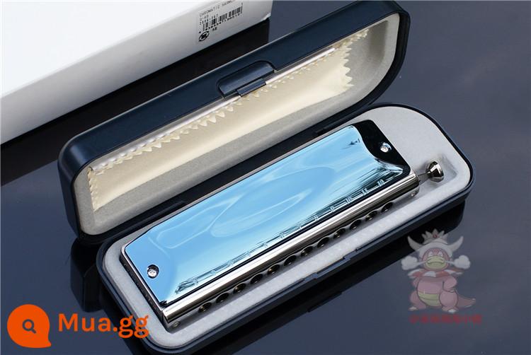 Nhập khẩu Suzuki SUZUKI 12 lỗ chromatic harmonica G-48 nhạc cụ jazz g48w đặc điểm kỹ thuật cao quà tặng - [Mới nguyên bản, sẵn sàng giao hàng trong vài giây] G48 màu xanh