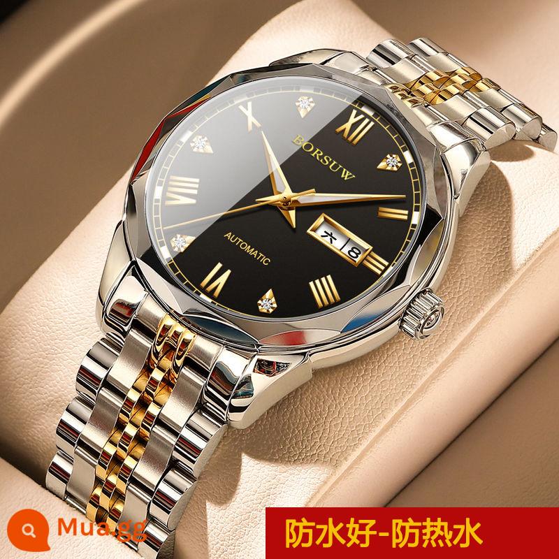 Đồng hồ cơ tự động chính hãng Nhật Bản Đồng hồ Seiko nam chống nước nóng nhập khẩu đồng hồ lặn nam thời trang đồng hồ nam - Kiểu dáng hai màu vàng và đen