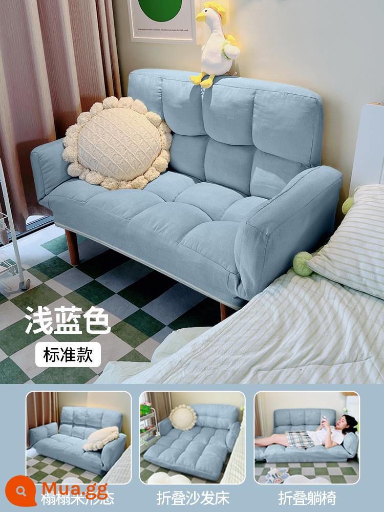 Căn hộ nhỏ ghế sofa lười phòng ngủ đôi lưới màu đỏ ghế sofa trải chiếu tatami giải trí có thể nằm xuống và ngủ cho thuê phòng ghế sofa nhỏ - [Phong cách tiêu chuẩn] Màu xanh nhạt