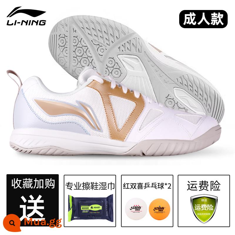 Giày bóng bàn Li Ning dành cho nữ, chống trơn trượt, thoáng khí, huấn luyện chuyên nghiệp cho nam, giày thể thao mắt đại bàng dành cho trẻ em thi đấu - Model nâng cấp [Eagle Eye SE] Platinum (tặng kèm khăn lau giày + 2 quả bóng bàn + bảo hiểm cước vận chuyển)