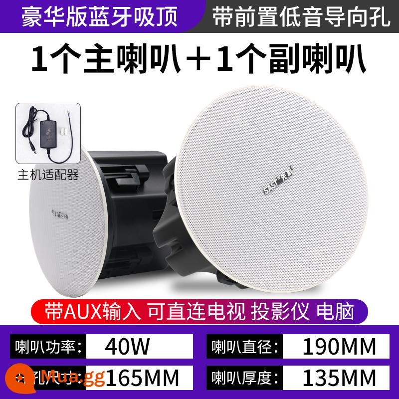 Xianke Giọng nói thông minh không dây Bluetooth Trần phát sóng âm thanh Loa trần treo Loa trần Nhúng trong nhà Nhà thương mại Phòng khách đặc biệt Xung quanh trung tâm mua sắm Nền cửa hàng Phòng ăn âm nhạc - [Phiên bản Deluxe] 1 loa chính + 1 loa phụ