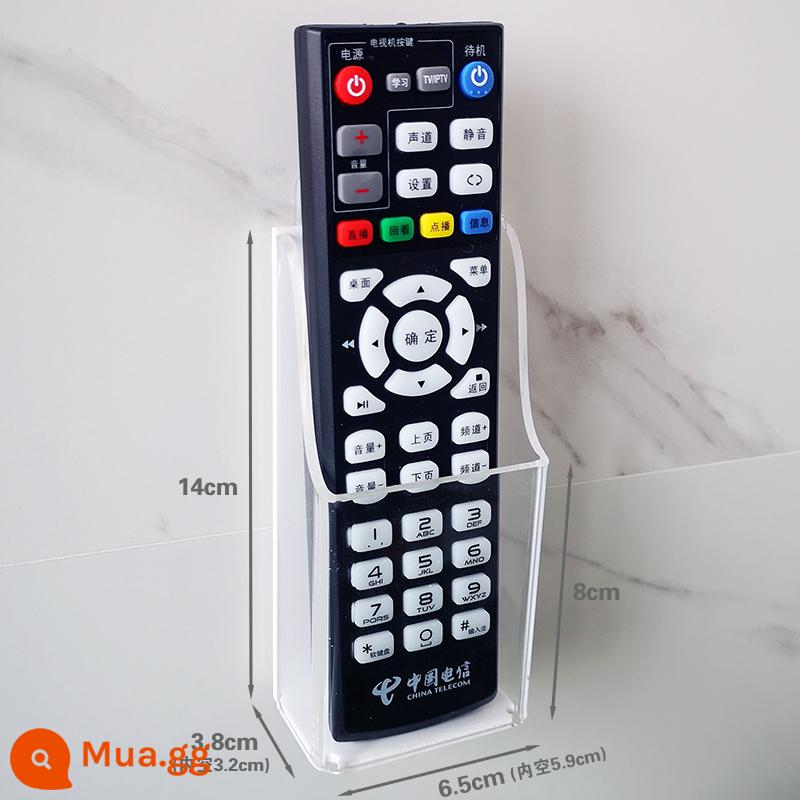 TV điều hòa không khí điều khiển từ xa hộp lưu trữ tường acrylic hộp sạc điện thoại di động hộp treo tường trong suốt kệ treo tường - Mô hình điều khiển từ xa lưới đơn nền trắng, nhãn dán tường đục lỗ miễn phí