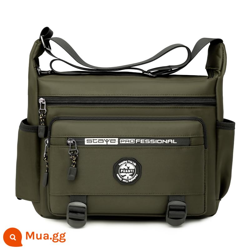 2021 Túi nam mới Mesengers Mesengers Multi -pocket Large -capacity làm gói kinh doanh túi giải trí ngoài trời - [Sức chứa lớn năm lớp]+[YM040 xanh]