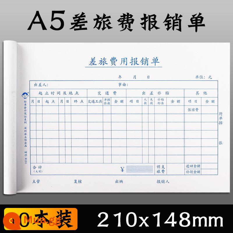 Hao Lixin hóa đơn hoàn trả chi phí chung a5 tài liệu gốc khổ lớn dán đơn thanh toán hóa đơn chi phí đi lại bảng chi phí đi lại hướng dẫn sử dụng chứng từ sổ sách kế toán tài chính này - 10 cuốn/Phiếu hoàn trả chi phí đi lại A5 (sổ lớn 210*148mm)