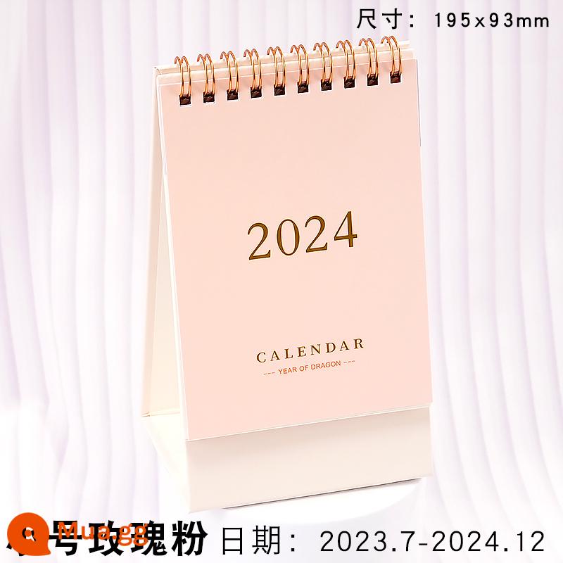 lịch để bàn năm 2023 giấy kraft cổ điển lịch đơn giản notepad trang trí bàn kích thước lớn nửa sau của kỳ thi tuyển sinh sau đại học đếm ngược kế hoạch đăng ký kỷ luật lịch hàng tháng lịch ins gió hàng năm - [Hồng hồng nhỏ] 14 tháng (2023.11-2024.12)