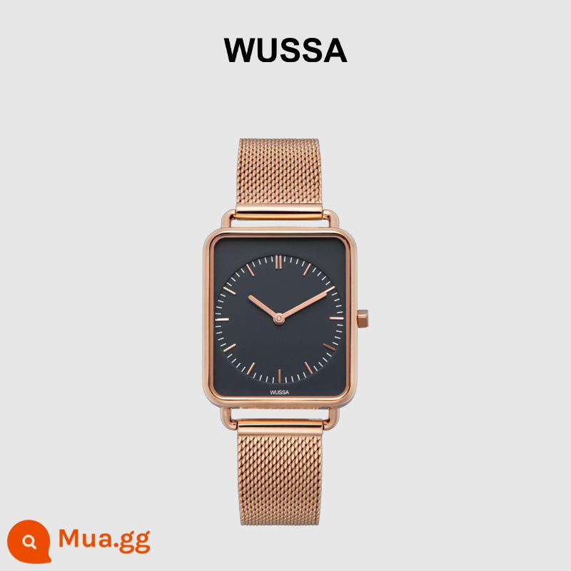 WUSSA Vũ Thời Gian ĐÔ THỊ Series Retro Vuông Dây Thép Đa Năng Thời Trang Đơn Giản Đồng Hồ Cặp Quà Tặng Năm Mới - UB04LH