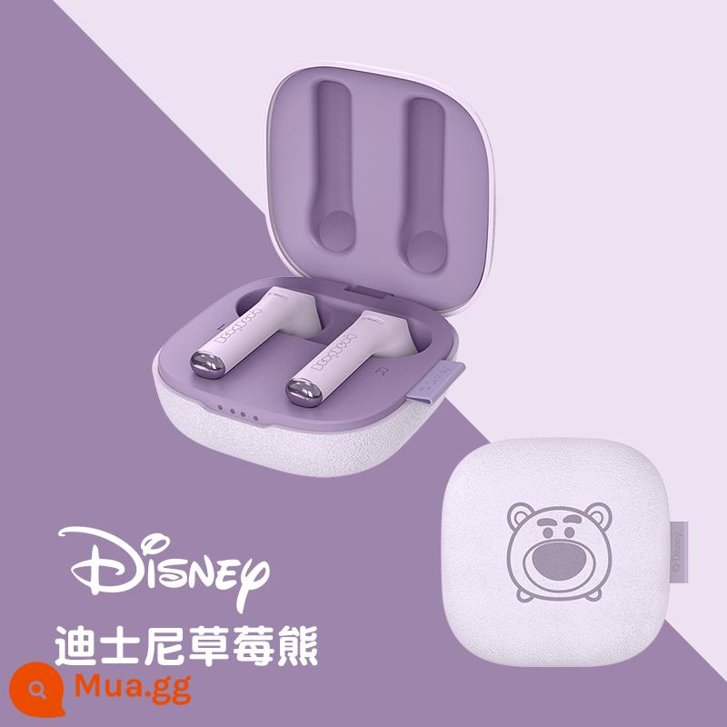 Tai nghe Bluetooth không dây Disney Disney Real - Họa tiết da phong cách Disney [Gấu Dâu]