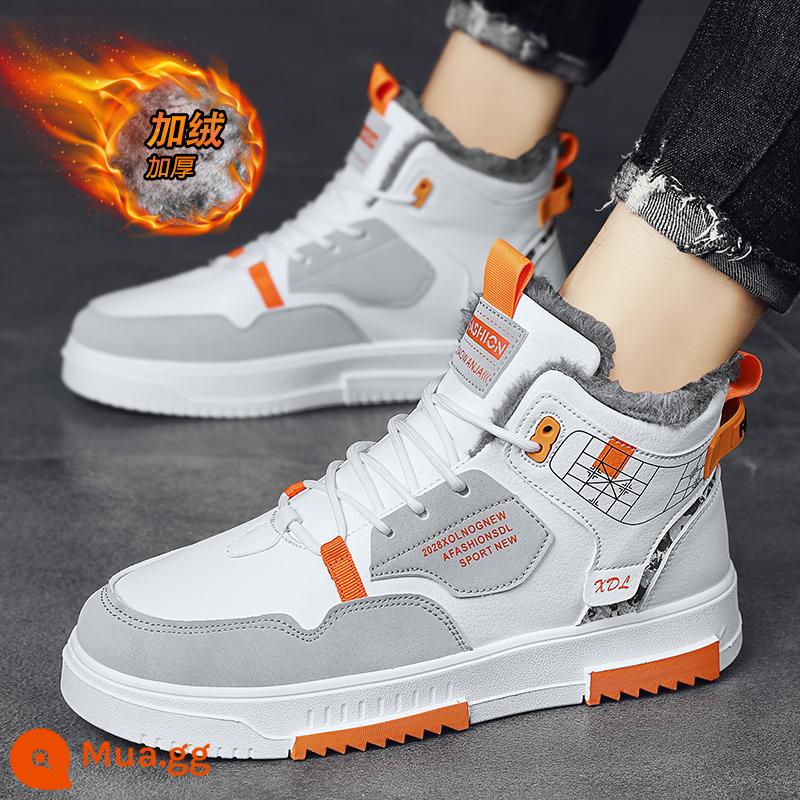 Giày Nam Mùa Xuân Mới 2023 Bé Trai Tất Cả Trận Đấu Hạt Điều Hoa Giày Sneaker Mùa Hè Cao Cấp Hợp Thời Trang Thương Hiệu Giày Thể Thao - [Phong cách lông cừu] Trắng xám