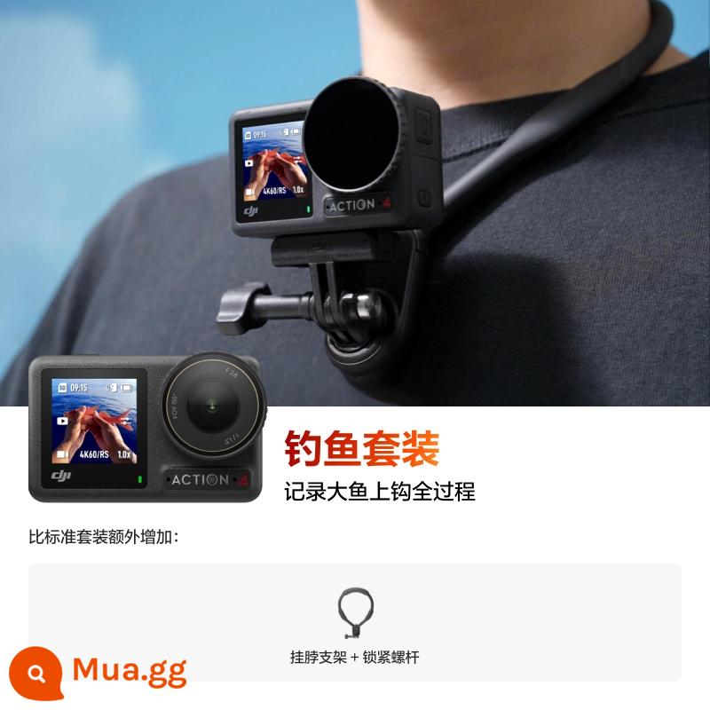 Camera hành động DJI Osmo Action 4 đi xe máy lặn camera vlog ngoài trời - bộ đồ câu cá