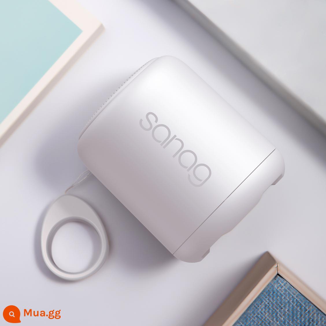 sanag không dây bluetooth âm thanh nhỏ loa siêu trầm di động ngoài trời mini máy tính xách tay gia đình loa nhỏ - Pearl White [Phiên bản nâng cấp X6S]