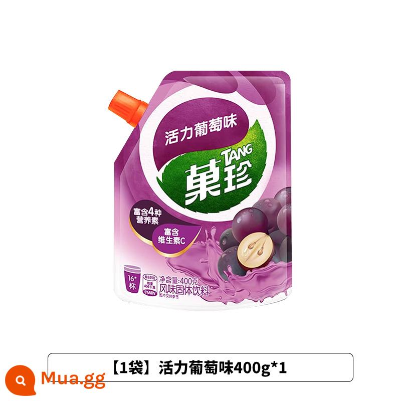 Bột nước giải khát ủ Guozhen 400g Guozhen hương cam mùa hè nước chanh nước cam uống liền túi đặc - [1 túi] Hương nho Vitality 400g*1